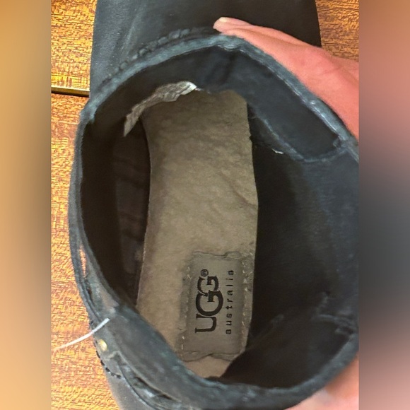 UGG AUSTRALIA KREWE MOTORCYCLE LEATHER ANKLE BOOTS Size 8 - Picture 10 of 14